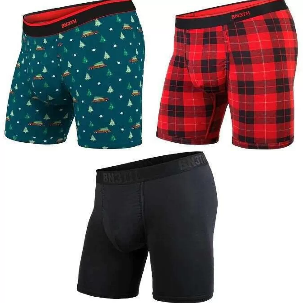 BN3TH Men's Underwear^Red Home For The Holidays Classic 3 Pack Boxer Brief