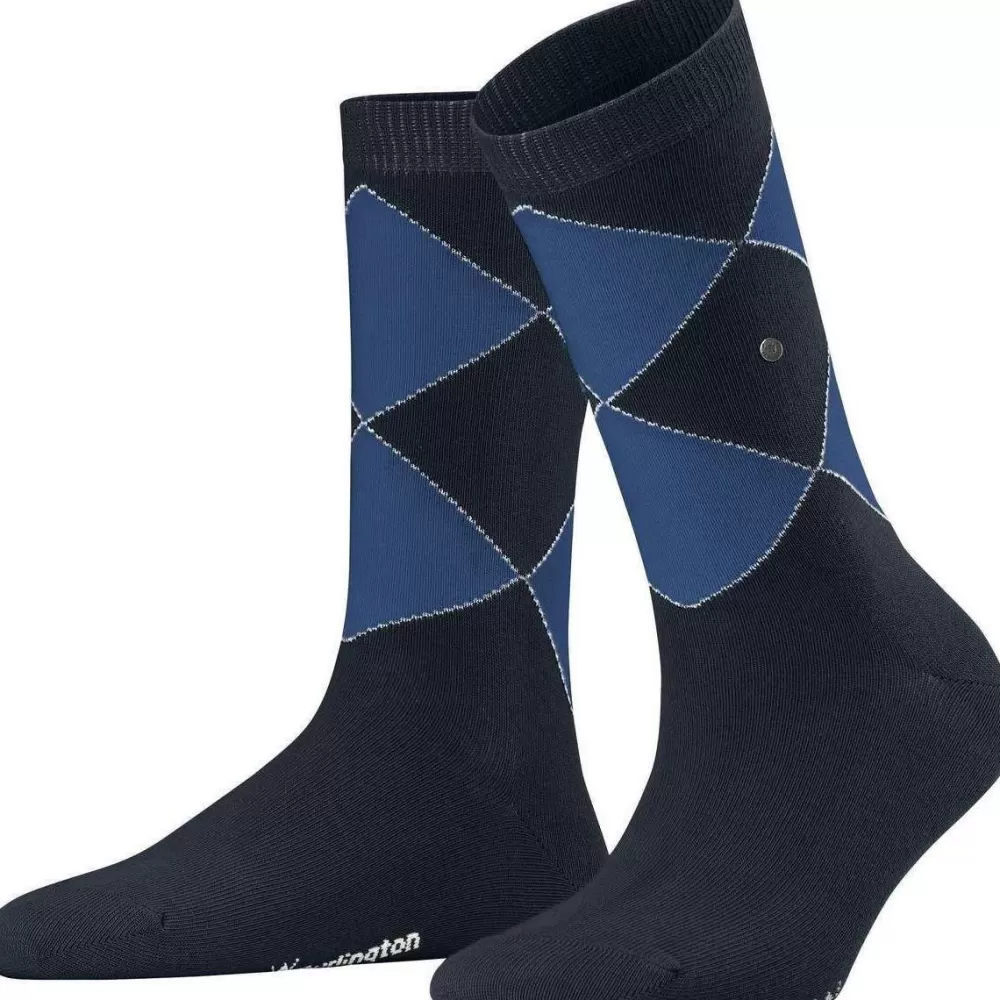 Burlington Women's Socks^Navy Darlington Socks