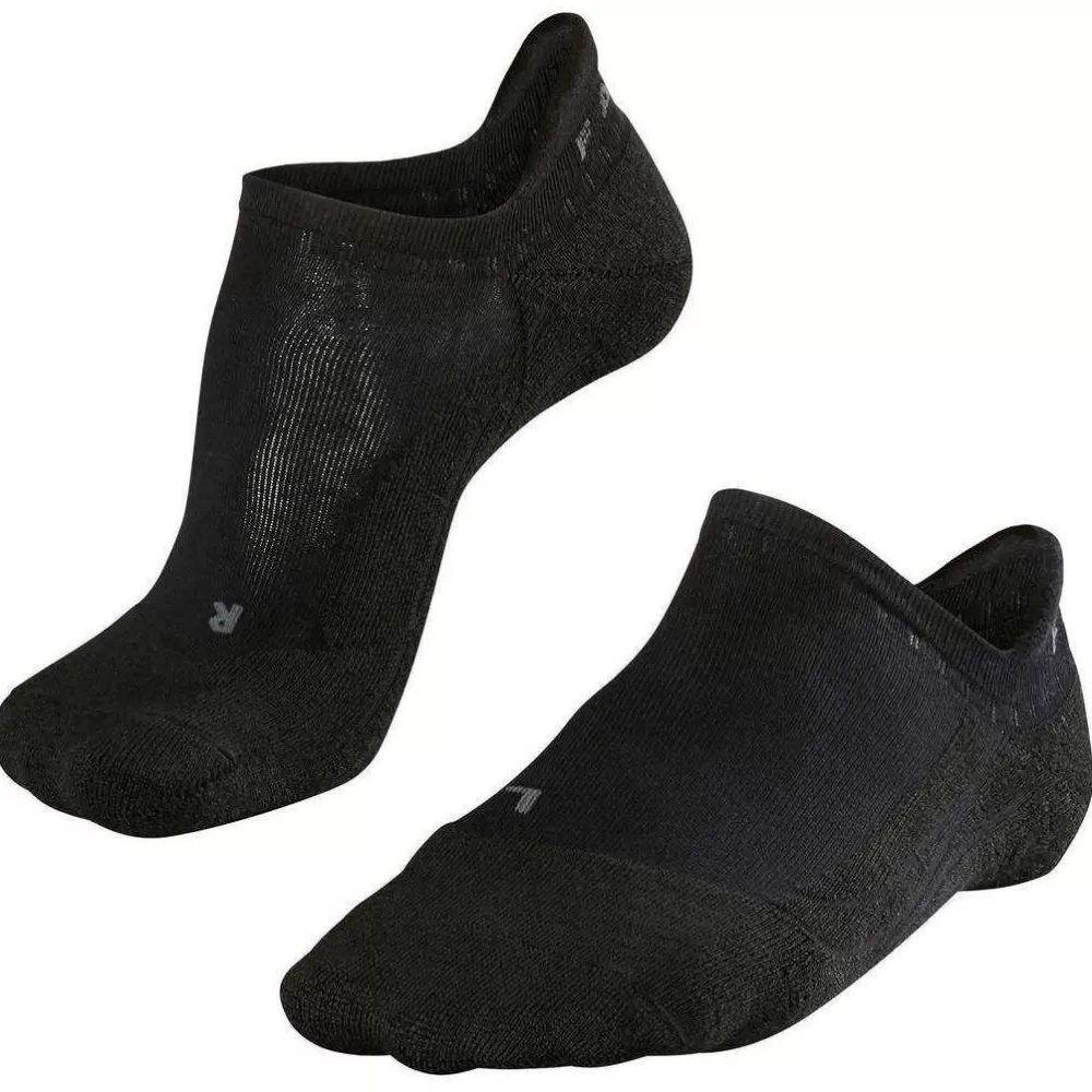 Falke Men's Socks^Black Golfing Invisible No Show Socks