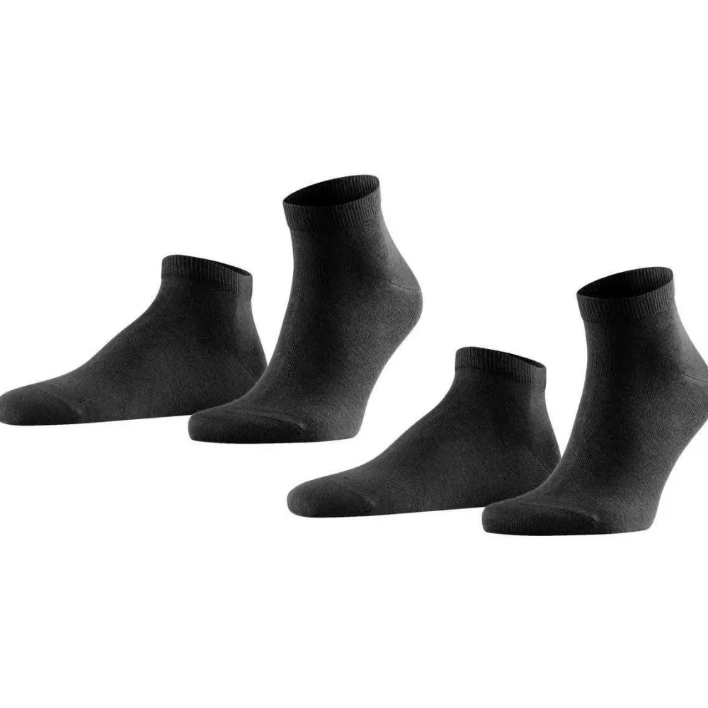 Falke Men's Socks^Black Happy 2 Pack Sneaker Socks