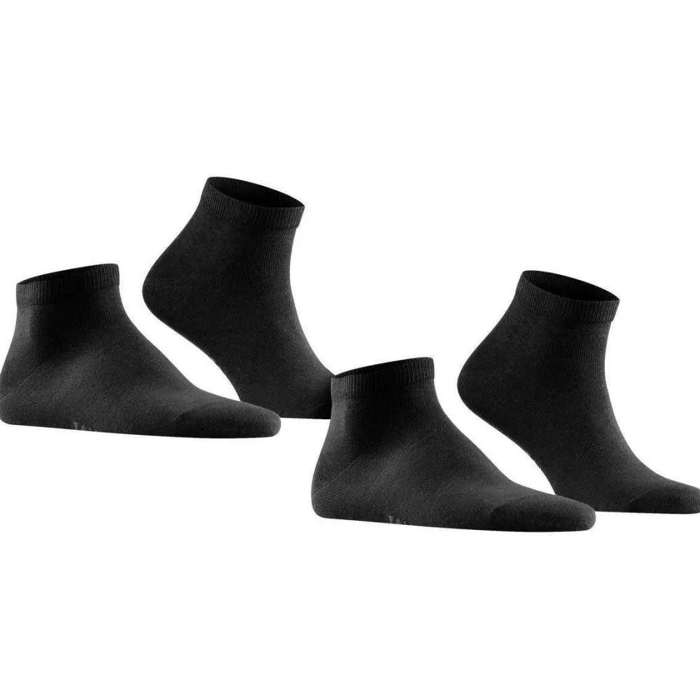 Falke Men's Socks^Black Happy 2 Pack Sneaker Socks