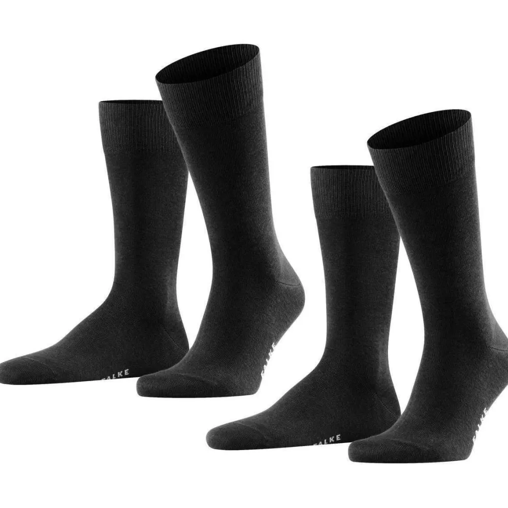 Falke Men's Socks^Black Happy 2 Pack Socks