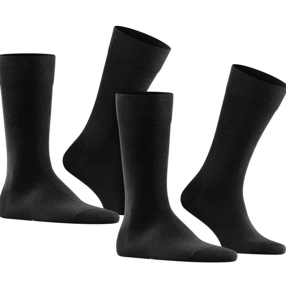 Falke Men's Socks^Black Happy 2 Pack Socks