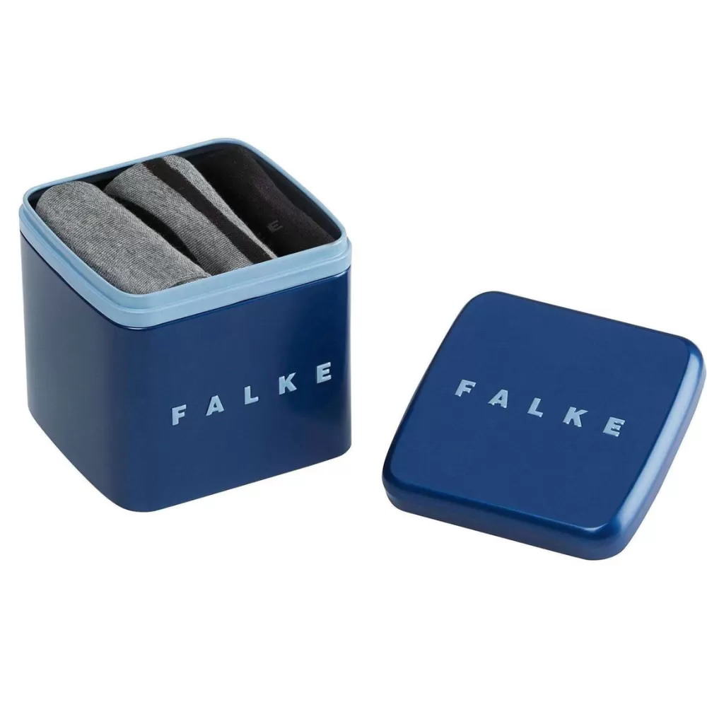 Falke Men's Socks^Black Happy Box 3-Pack Sneaker Socks