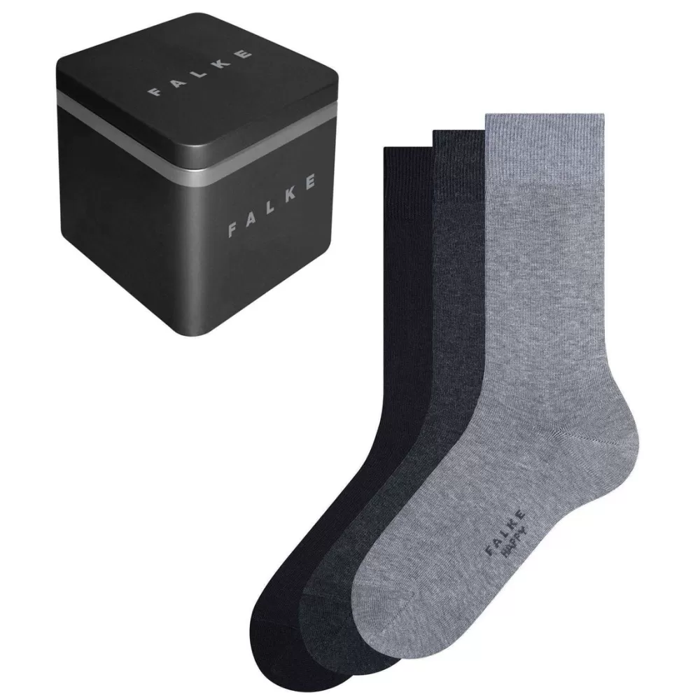Falke Men's Socks^Black Happy Box 3-Pack Socks