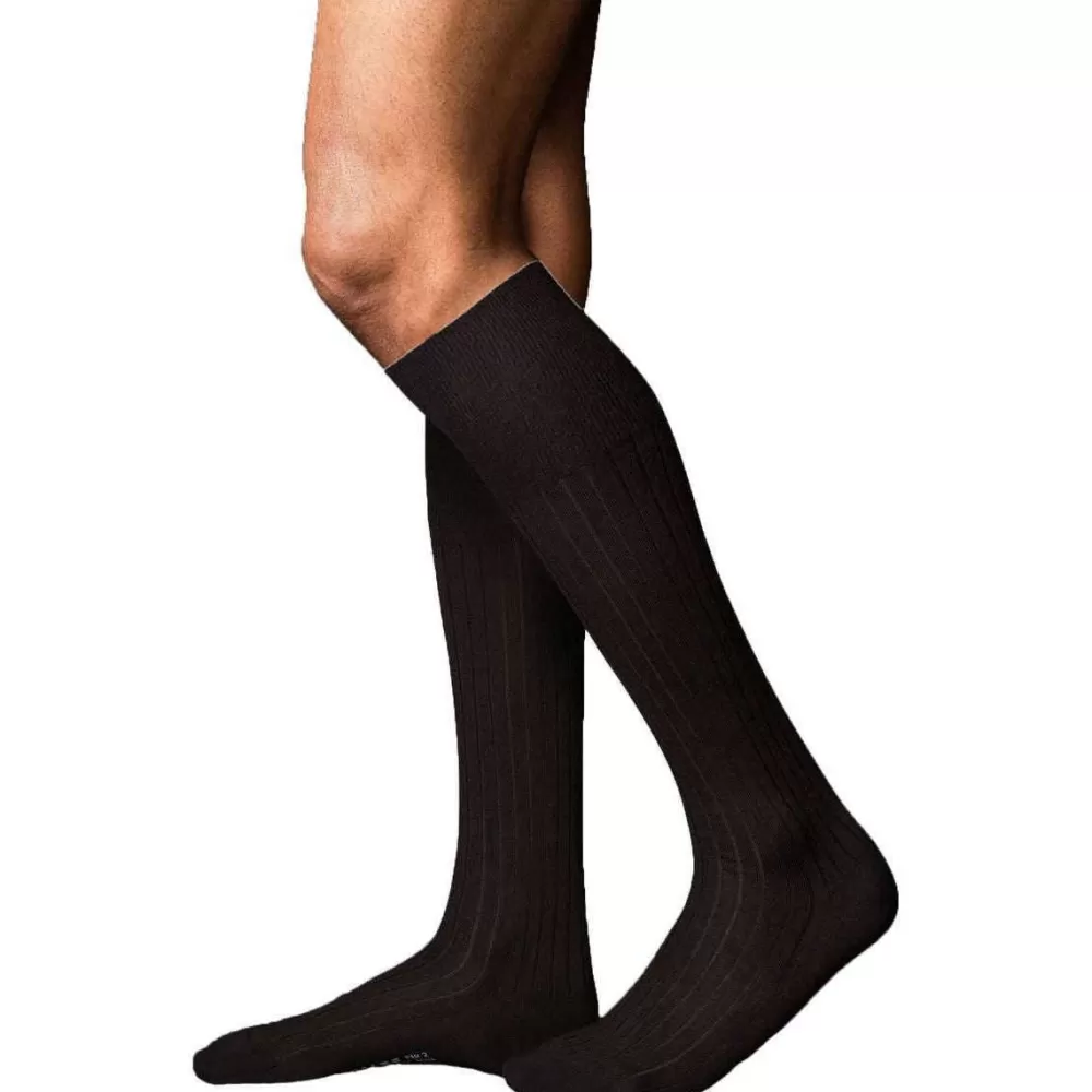 Falke Men's Socks^Black No2 Finest Knee High Cashmere Socks