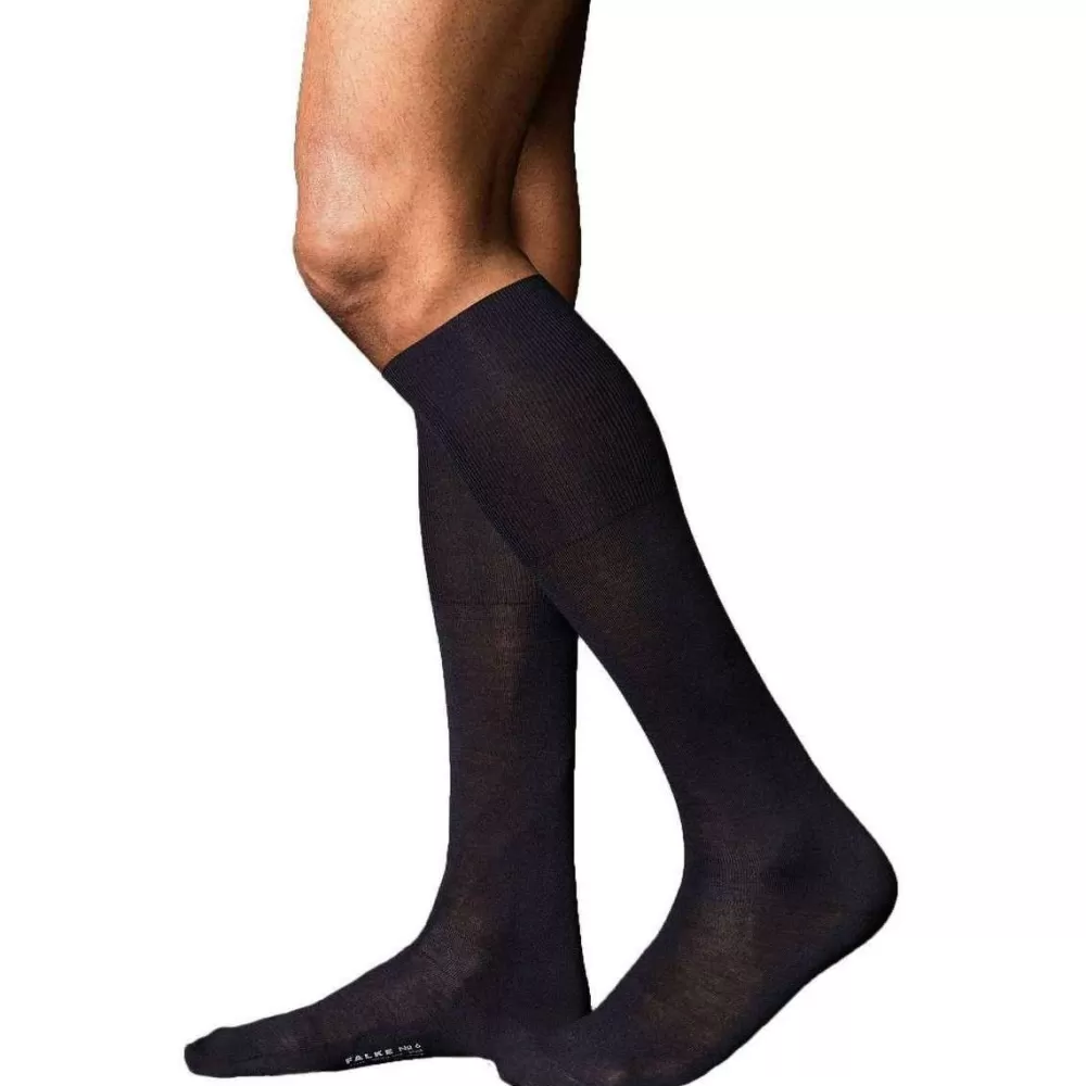 Falke Men's Socks^Black No6 Finest Merino And Silk Knee High Socks