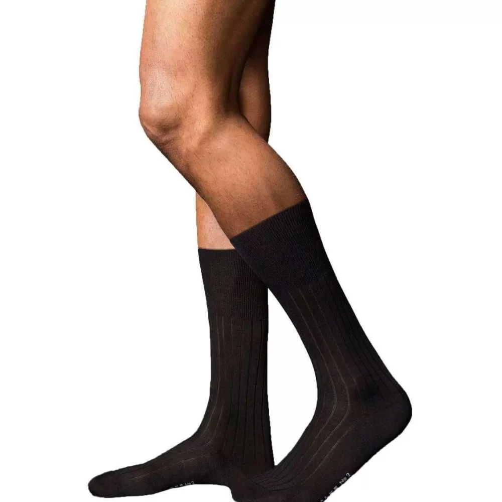 Falke Men's Socks^Black No2 Finest Midcalf Cashmere Socks