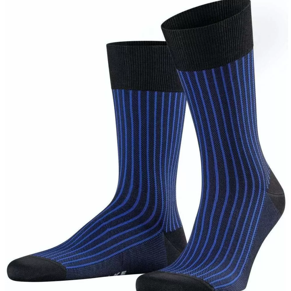 Falke Men's Socks^Black Oxford Stripe Socks