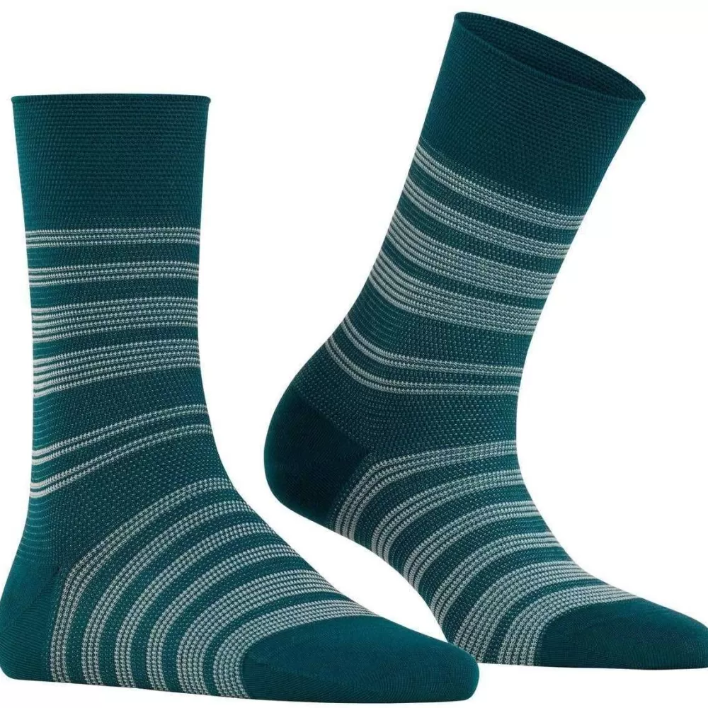 Falke Women's Socks^Blue Sensitive Sunset Stripe Socks