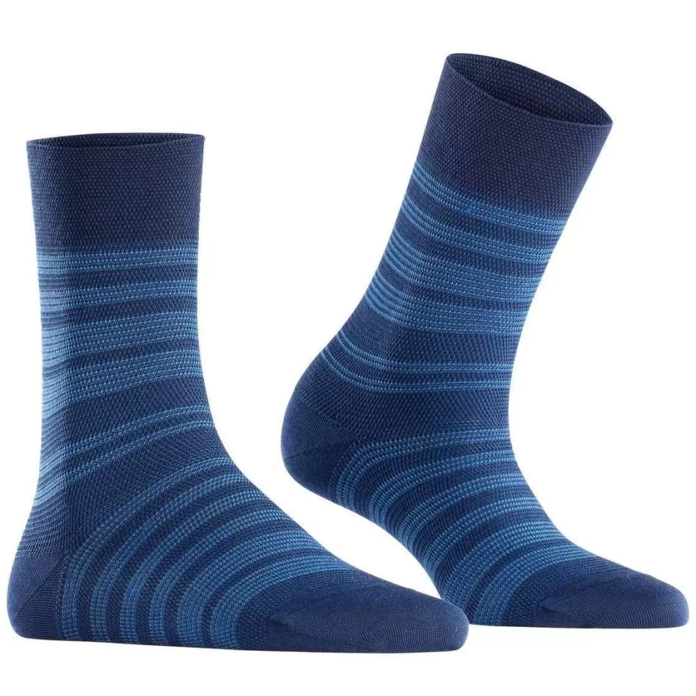 Falke Women's Socks^Blue Sensitive Sunset Stripe Socks