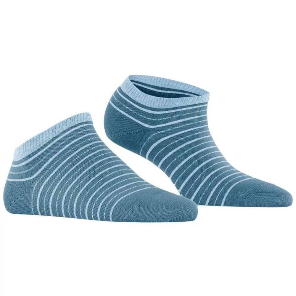 Falke Women's Socks^Blue Stripe Shimmer Sneaker Socks