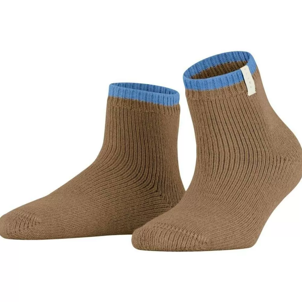 Falke Women's Socks^Brown Cosy Plush Short Socks