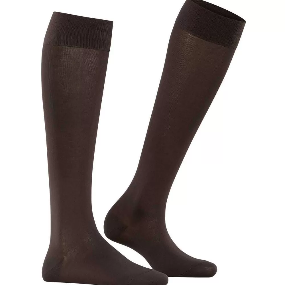 Falke Women's Socks^Brown Cotton Touch Knee High Socks