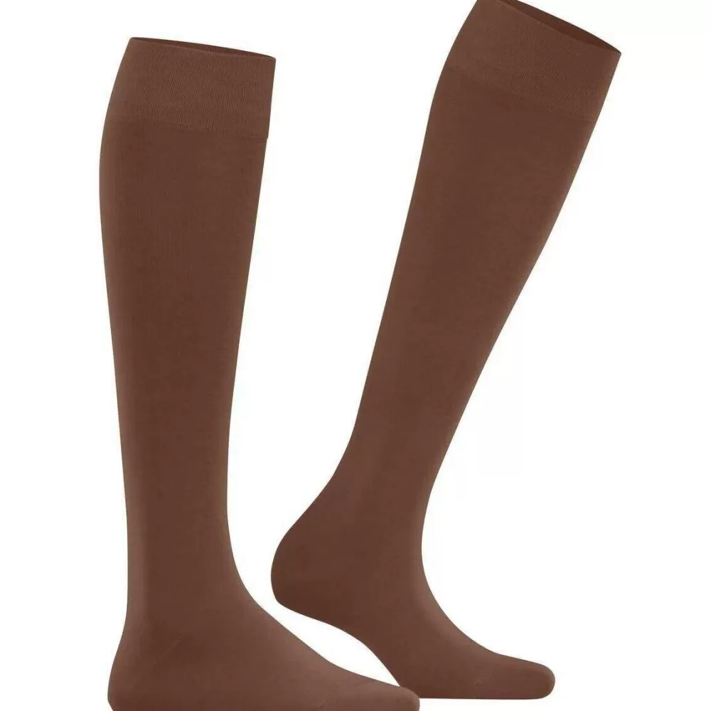 Falke Women's Socks^Brown Cotton Touch Knee High Socks