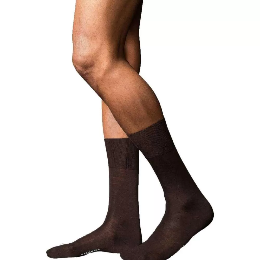 Falke Men's Socks^Brown No6 Finest Merino And Silk Socks