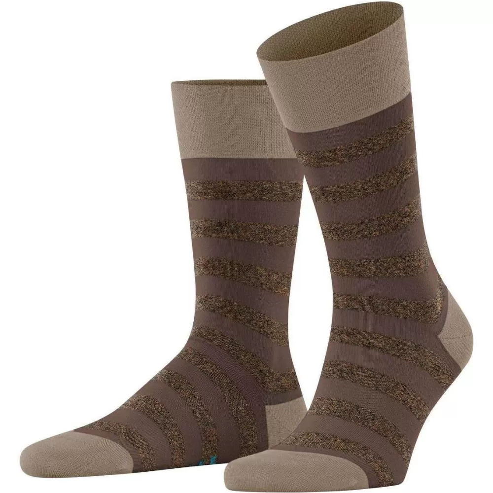Falke Men's Socks^Brown Sensitive Mapped Line Socks