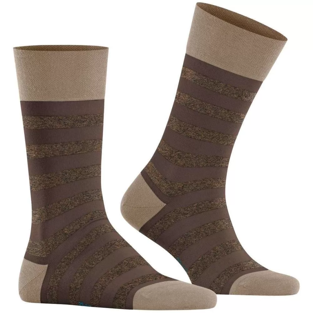 Falke Men's Socks^Brown Sensitive Mapped Line Socks