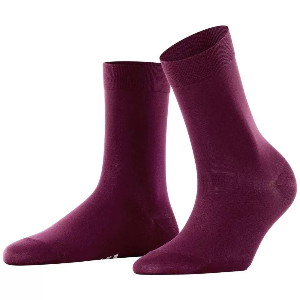 Falke Women's Socks^Burgundy Cotton Touch Socks