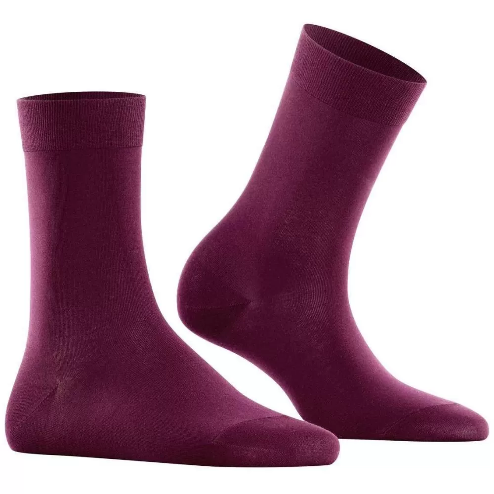 Falke Women's Socks^Burgundy Cotton Touch Socks