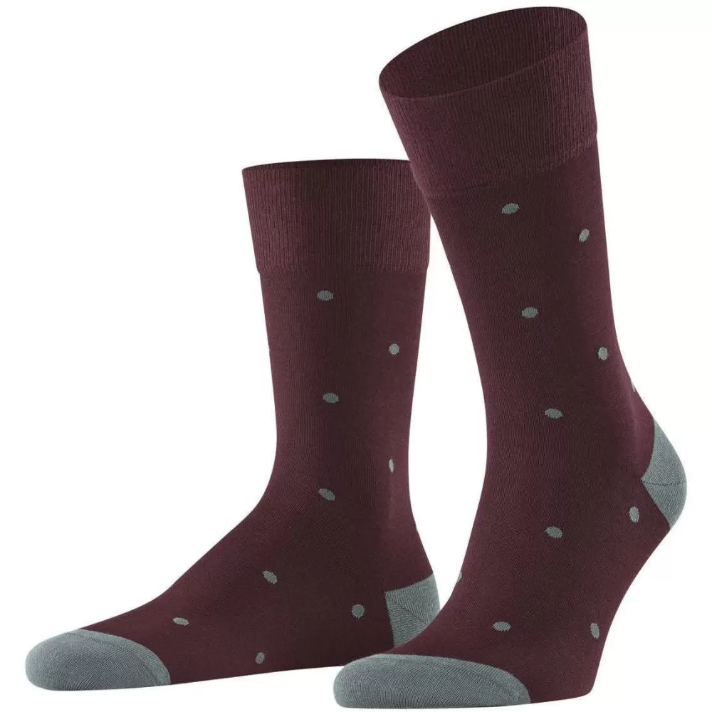 Falke Men's Socks^Burgundy Dot Socks