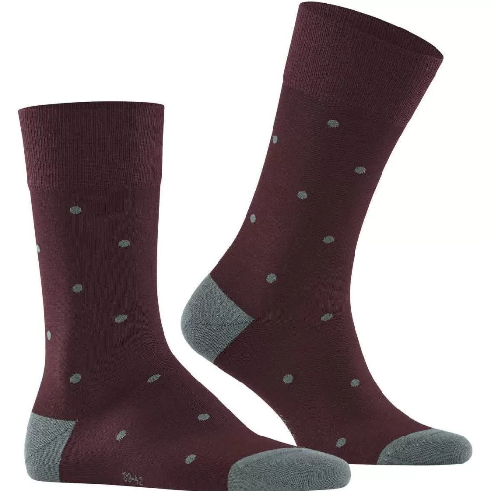 Falke Men's Socks^Burgundy Dot Socks