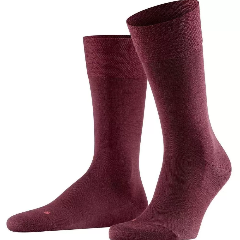 Falke Men's Socks^Burgundy Sensitive Berlin Socks