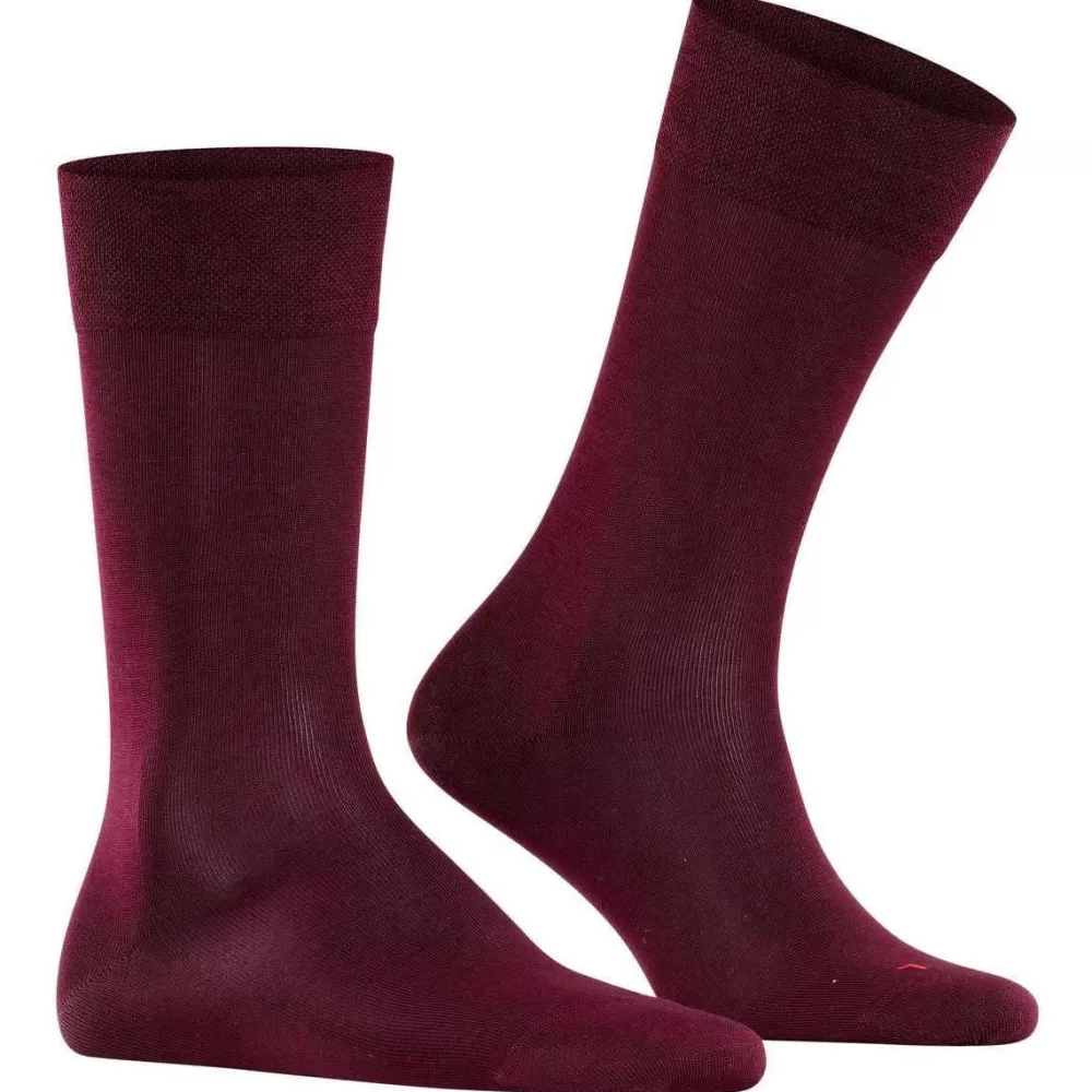 Falke Men's Socks^Burgundy Sensitive Malaga Socks