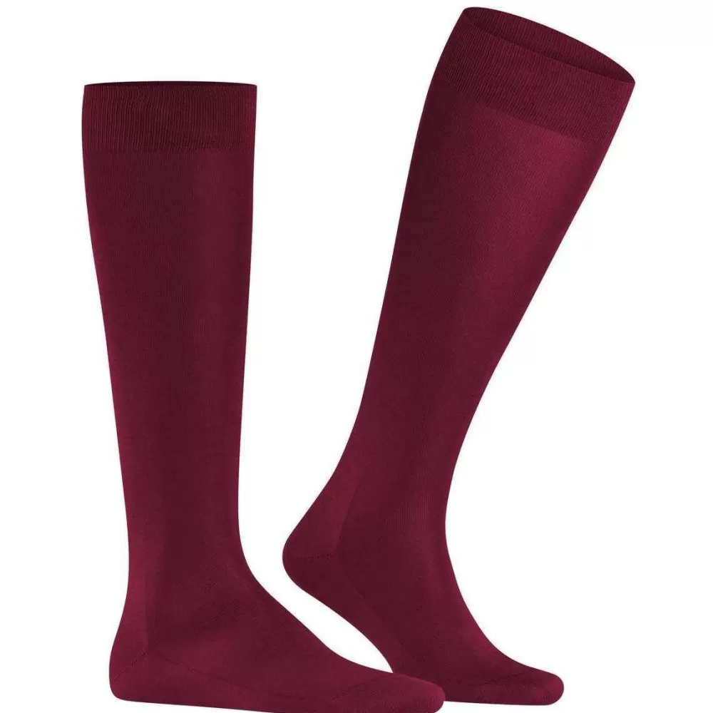 Falke Men's Socks^Burgundy Tiago Knee High Socks