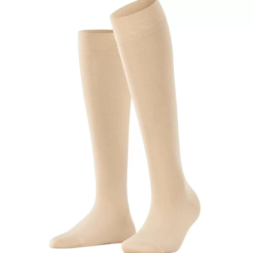 Falke Women's Socks^Cream Cotton Touch Knee High Socks