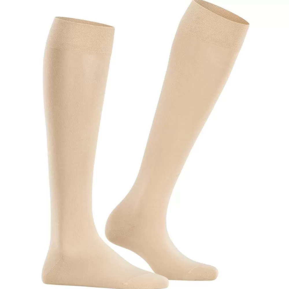 Falke Women's Socks^Cream Cotton Touch Knee High Socks