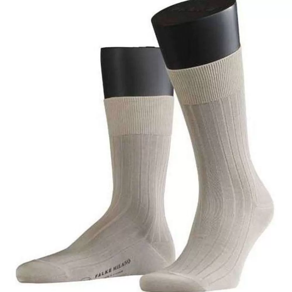 Falke Men's Socks^Cream Milano Midcalf Socks
