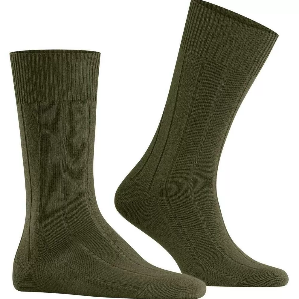 Falke Men's Socks^Green Lhasa Rib Socks