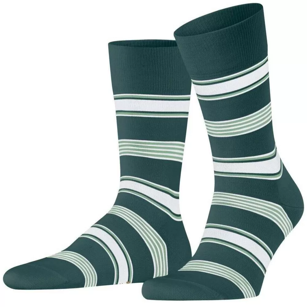 Falke Men's Socks^Green Marina Stripe Socks
