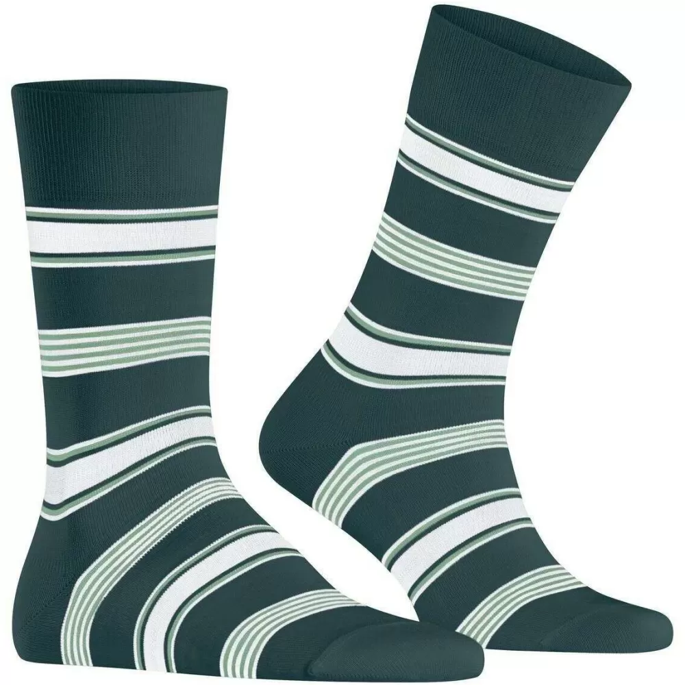 Falke Men's Socks^Green Marina Stripe Socks
