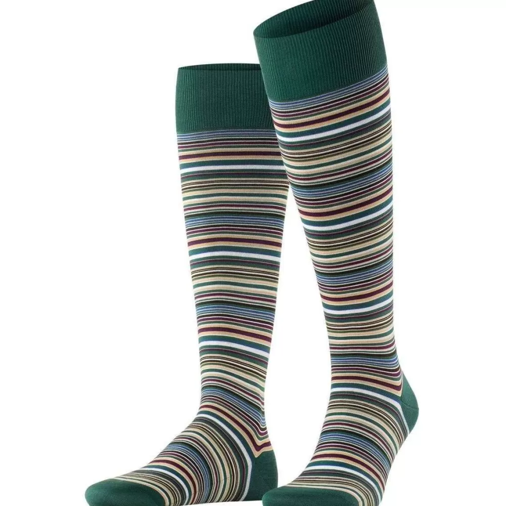 Falke Men's Socks^Green Microblock Knee High Socks