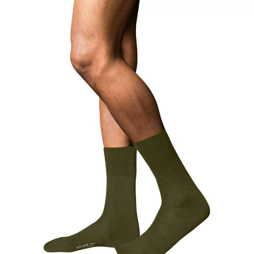 Falke Men's Socks^Green No 6 Finest Merino Wool And Silk Socks
