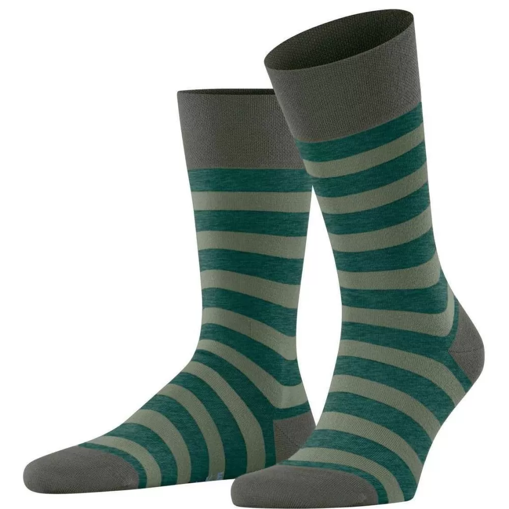 Falke Men's Socks^Green Sensitive Mapped Line Socks