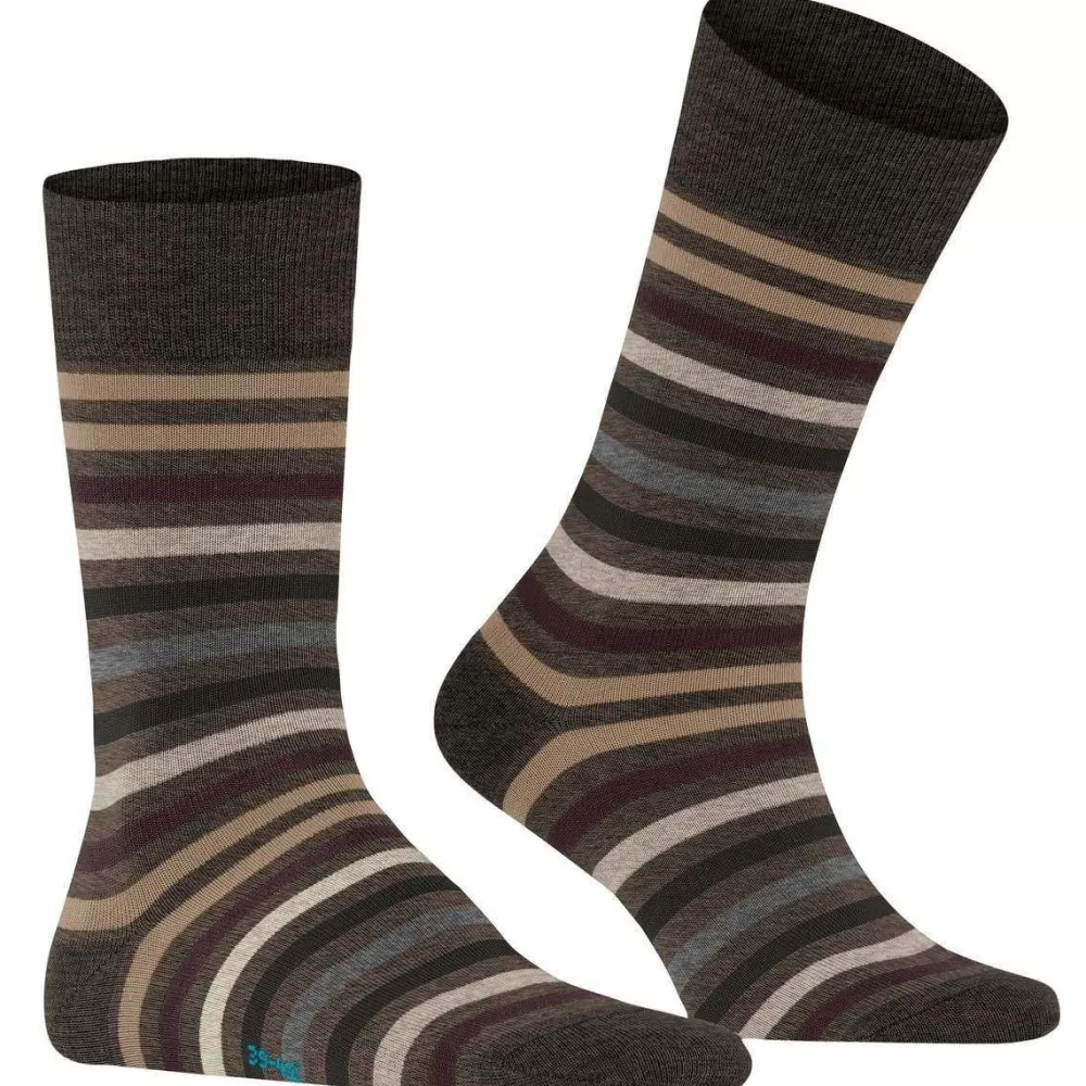 Falke Men's Socks^Green Tinted Stripe Socks