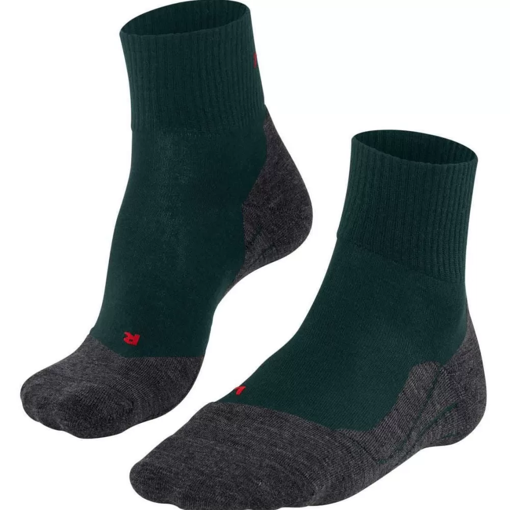 Falke Men's Socks^Green Tk5 Wander Wool Short Socks