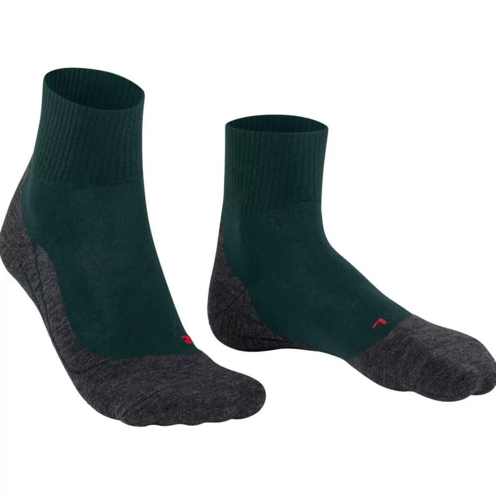 Falke Men's Socks^Green Tk5 Wander Wool Short Socks