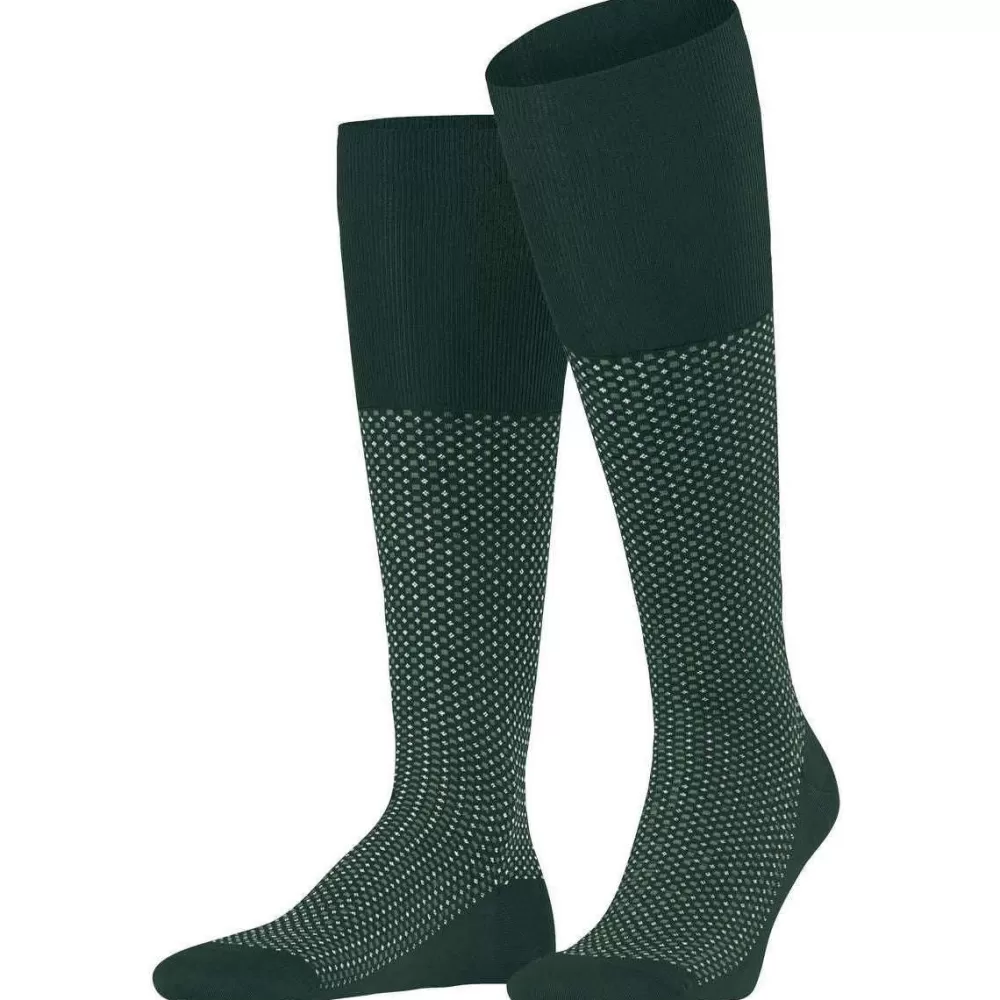 Falke Men's Socks^Green Uptown Tie Knee High Socks