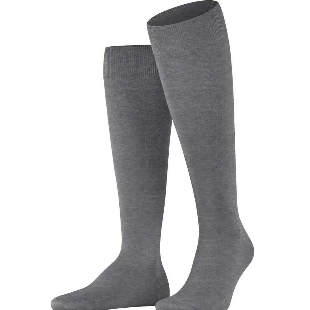 Falke Men's Socks^Grey Climawool Knee High Socks
