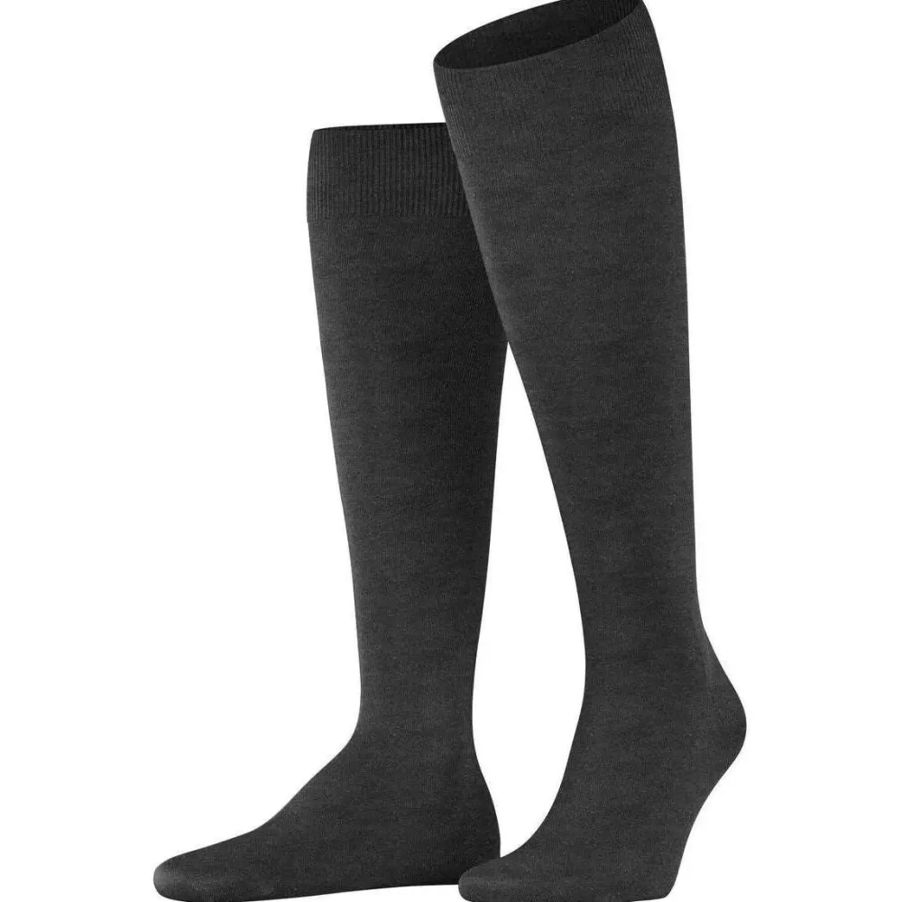 Falke Men's Socks^Grey Climawool Knee High Socks