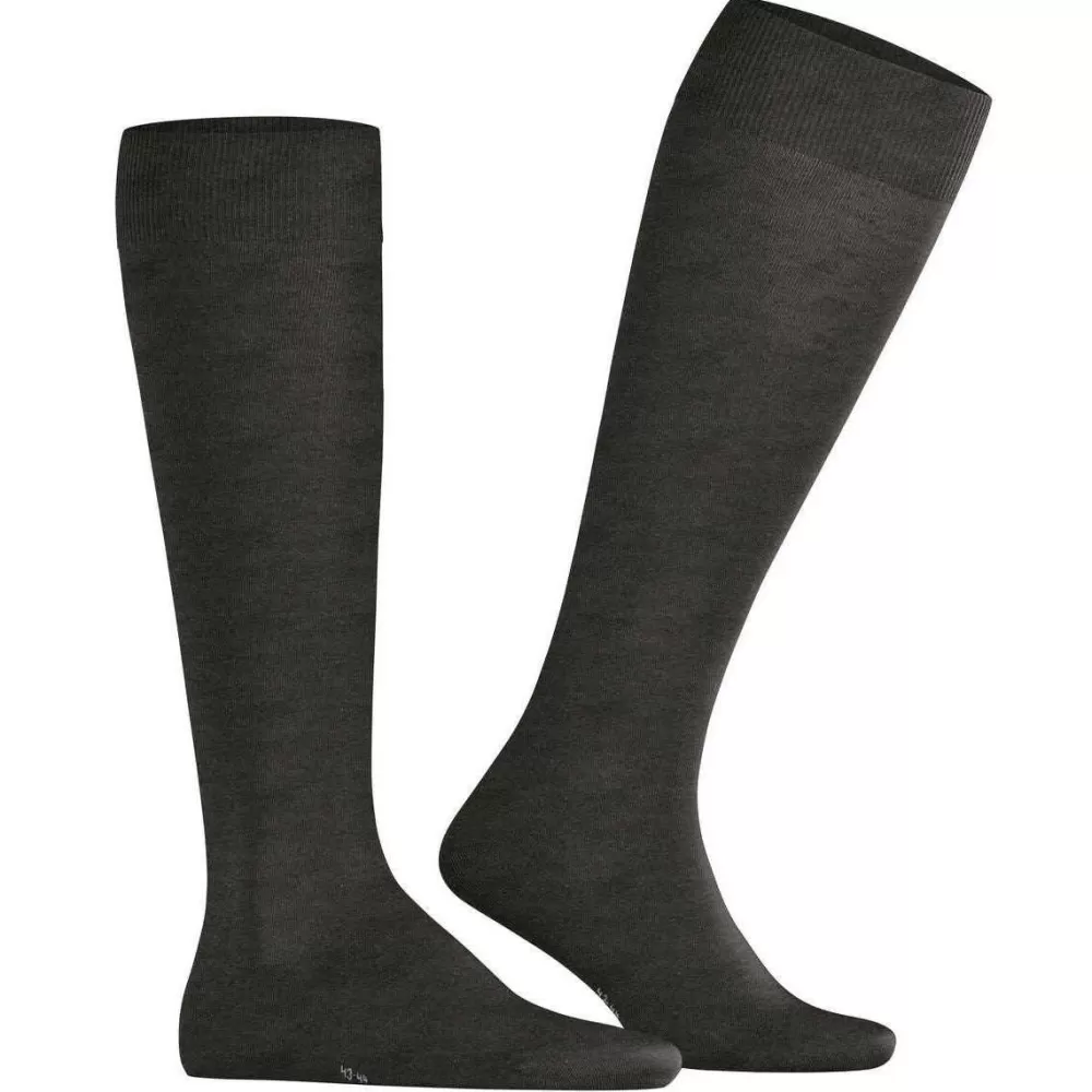Falke Men's Socks^Grey Climawool Knee High Socks