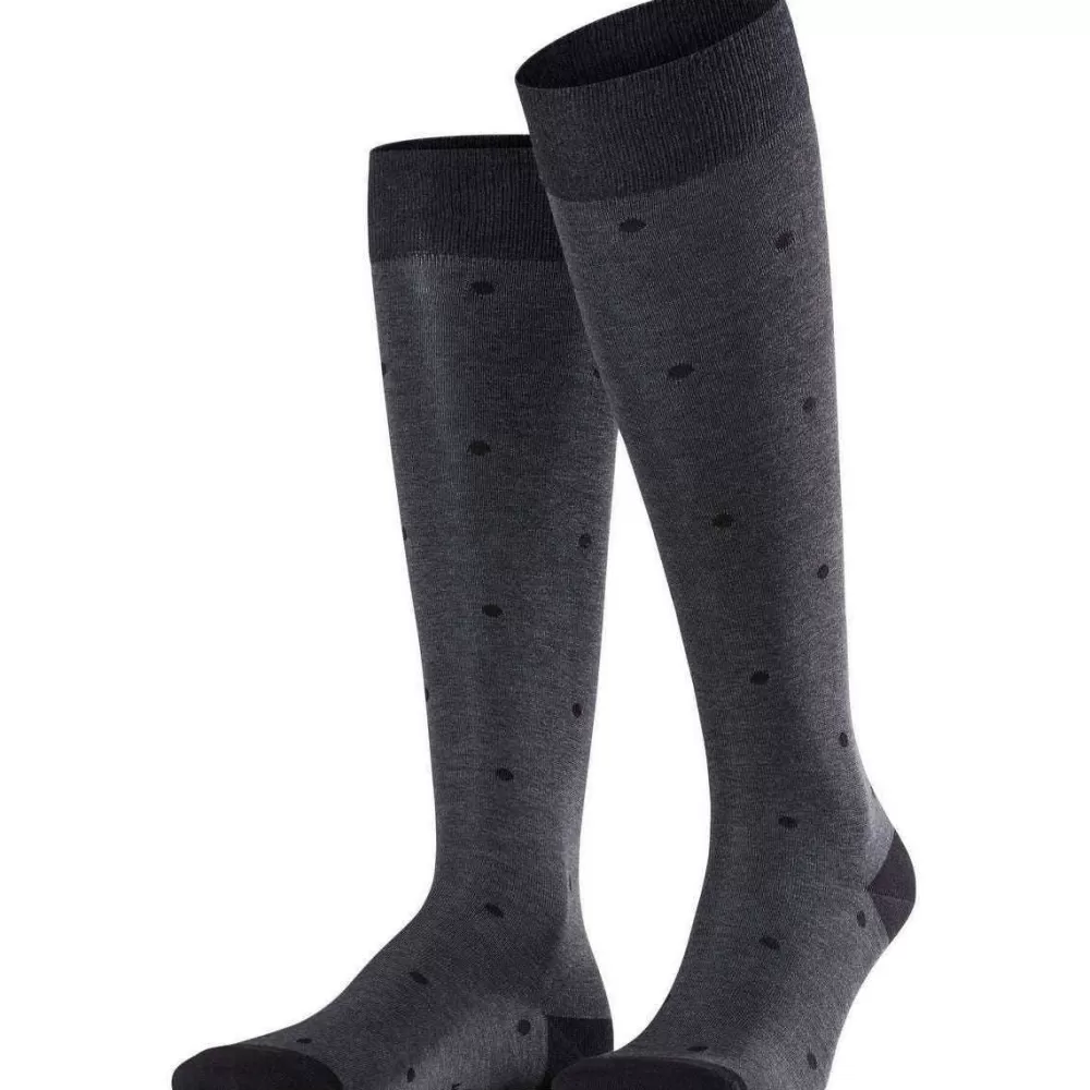 Falke Men's Socks^Grey Dot Knee-High Socks