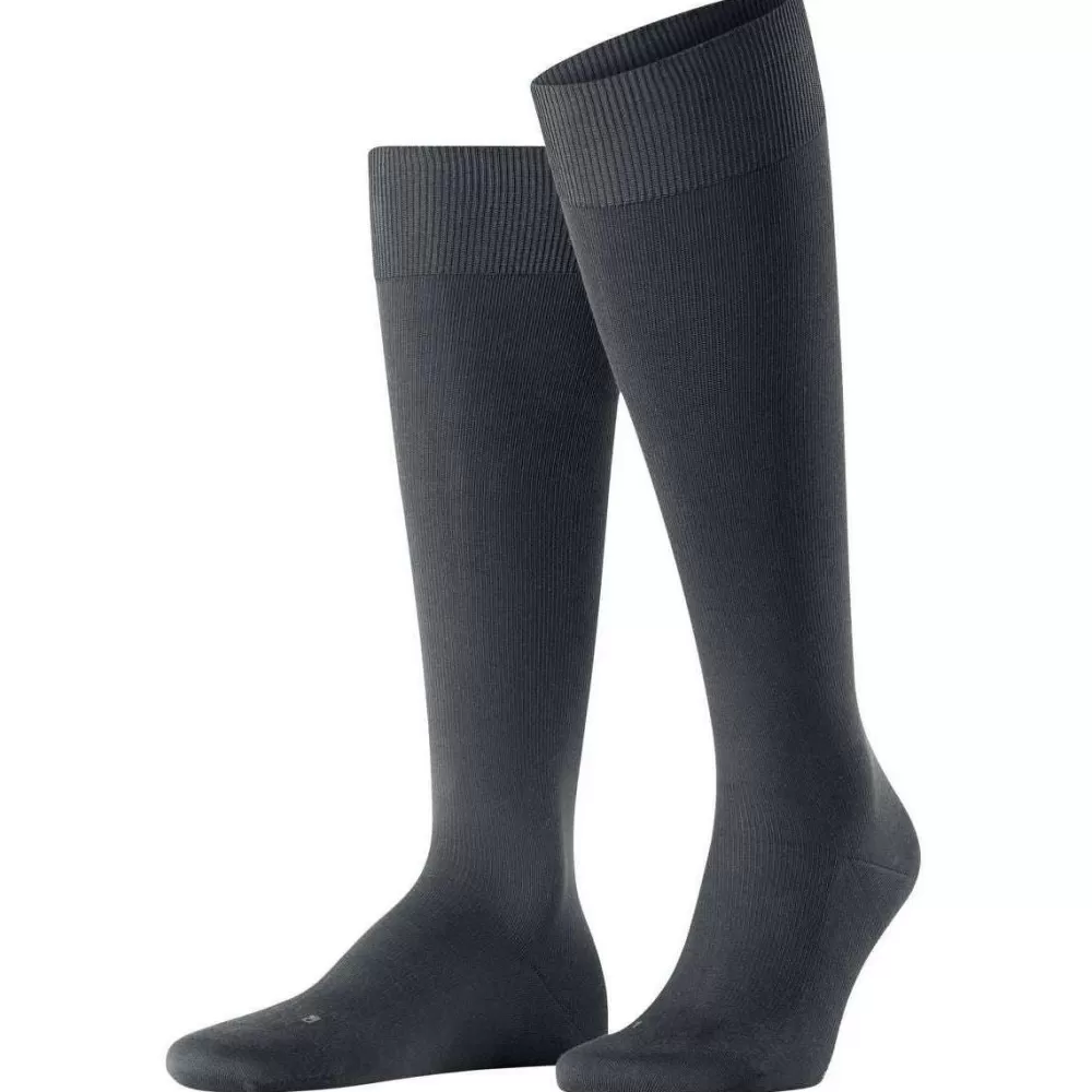 Falke Men's Socks^Grey Energizing Cotton Knee High Socks
