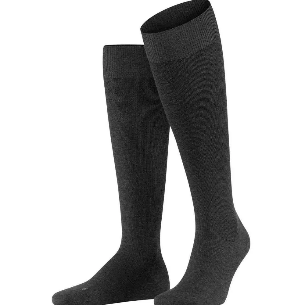 Falke Men's Socks^Grey Energizing Wool Knee High Socks