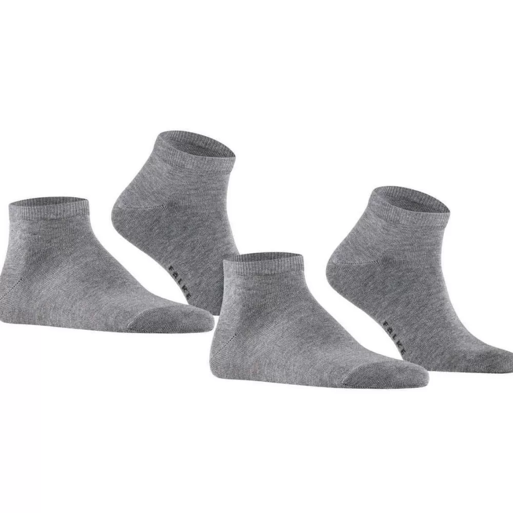 Falke Men's Socks^Grey Happy 2 Pack Sneaker Socks