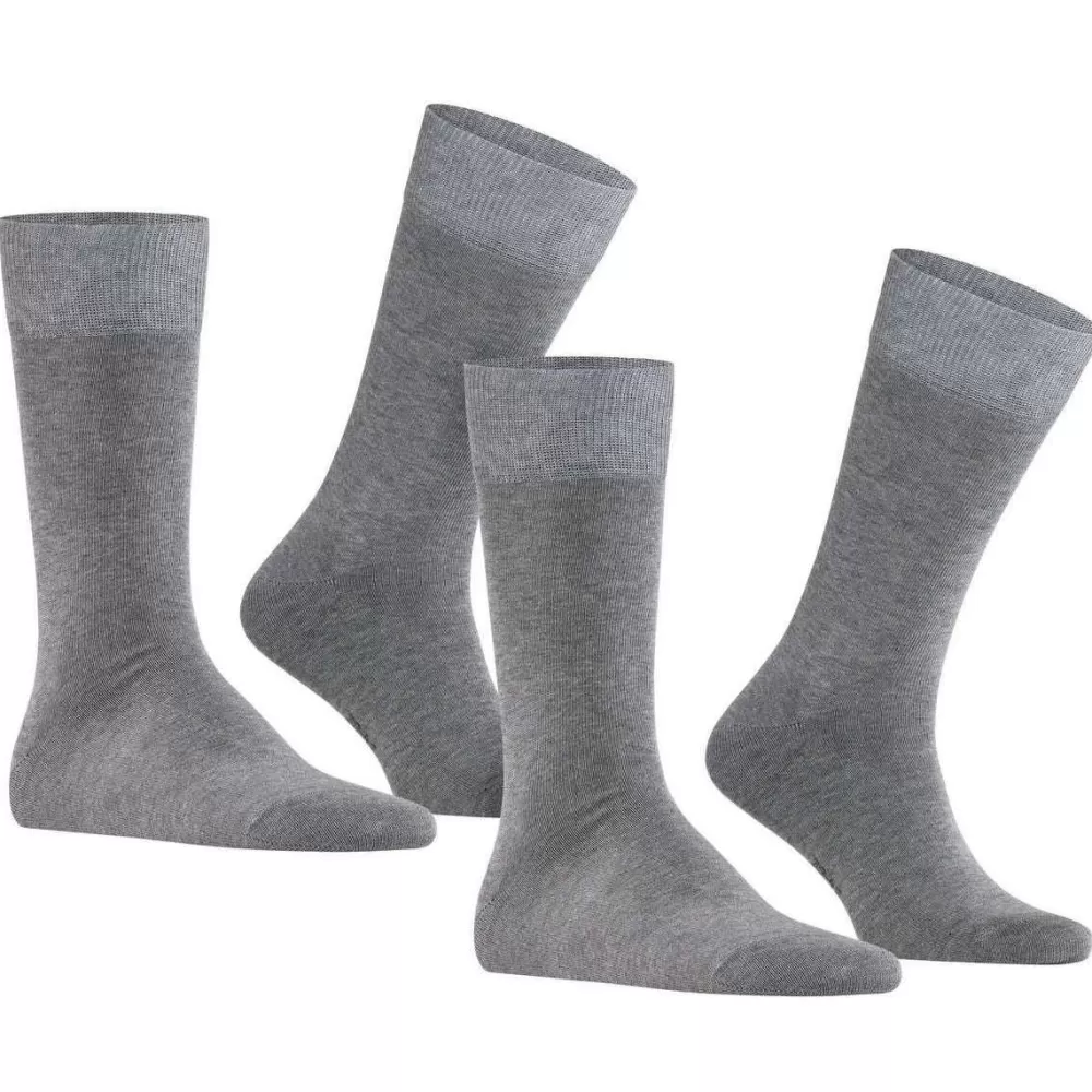 Falke Men's Socks^Grey Happy 2 Pack Socks
